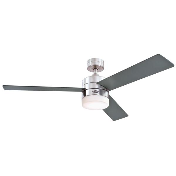 Westinghouse Alta Vista 52" 3-Blade Nickel Indoor Ceiling Fan w/Dimmable LED Light 7225700